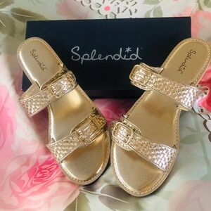 Just in NWT and in box Splendid Women’s Syara Sandals in Gold